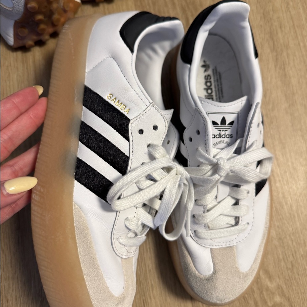 Adidas Samba White and Black Sneakers